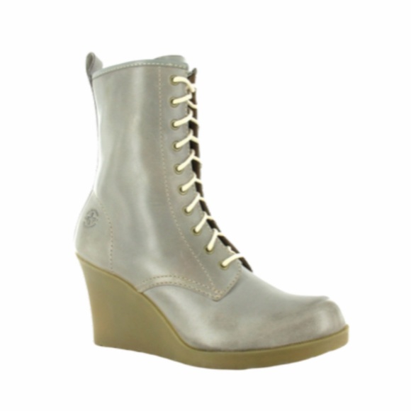 Dr. Martens Marcie Grey Wedge Boots | 10 - Picture 1 of 15